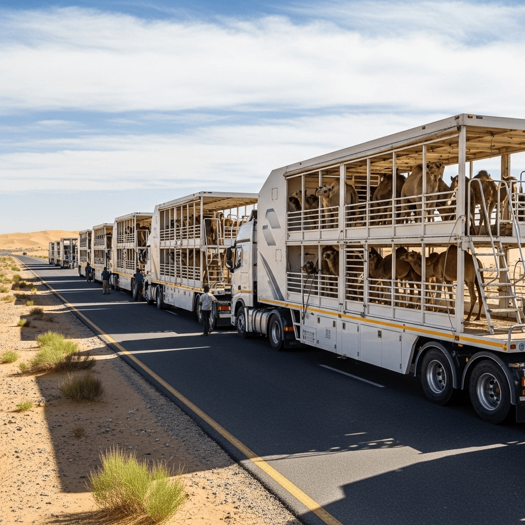 نقل الإبل بين دول الخليج